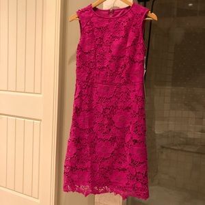 Ryan Michelle Fuchsia Lace Dress